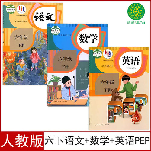 人教版六年级下册语数英课本