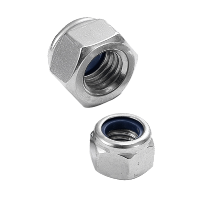 普贤 304/316不锈钢锁紧螺母防松螺帽批发尼龙六角防滑自锁DIN985