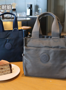 简约上班族带饭手提包外出通勤便当包饭盒袋加厚防水铝箔学生饭袋