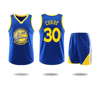 30号库里球衣城市版湖人东契奇科比24号儿童篮球服套装男女训练服