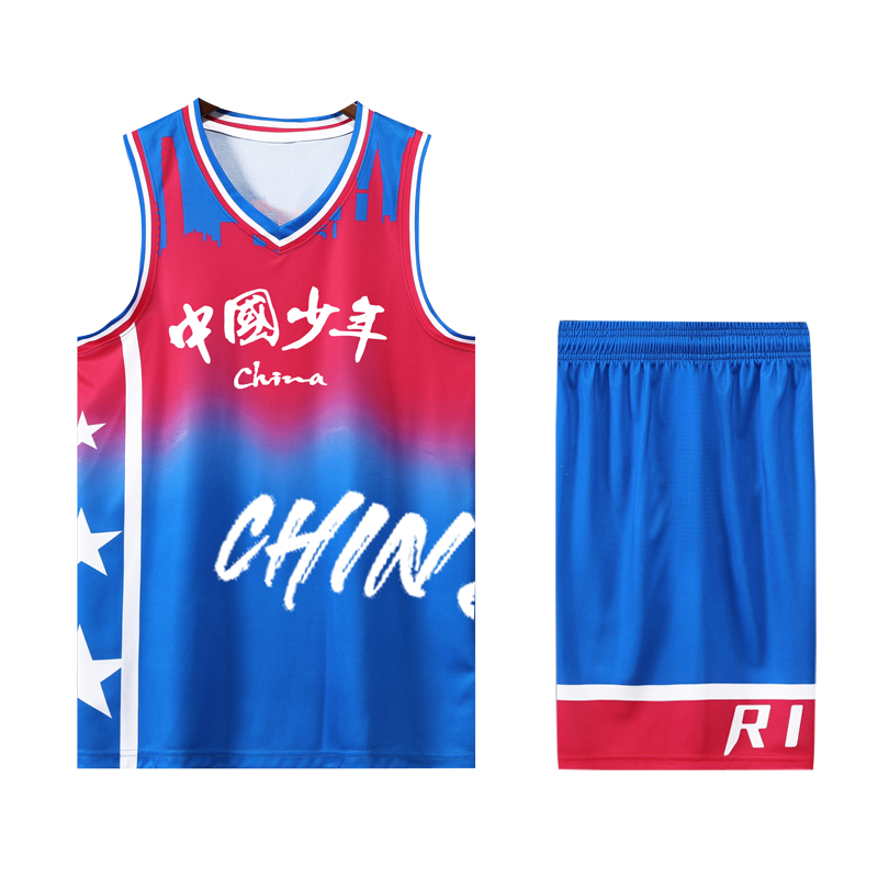 儿童篮球服套装男童速干短袖球衣