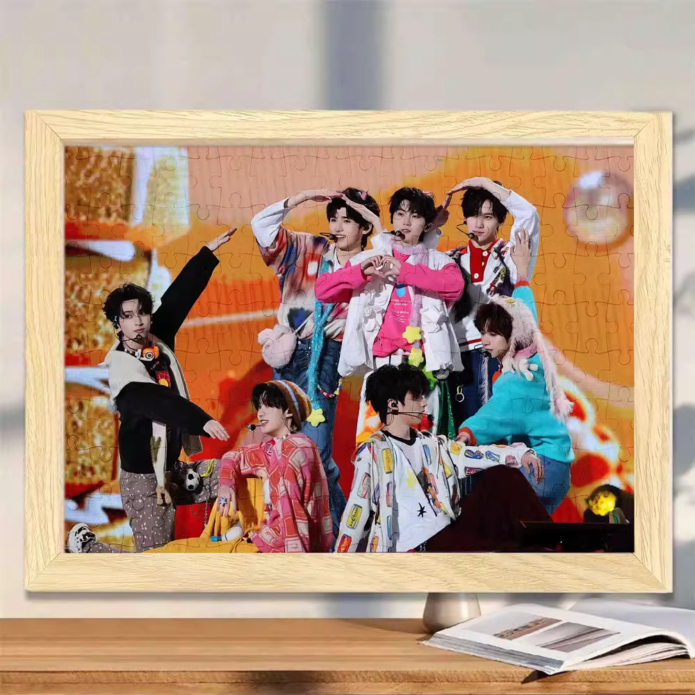 时代少年团五周年木质拼图明星周边定制照片解压礼物送朋友同学