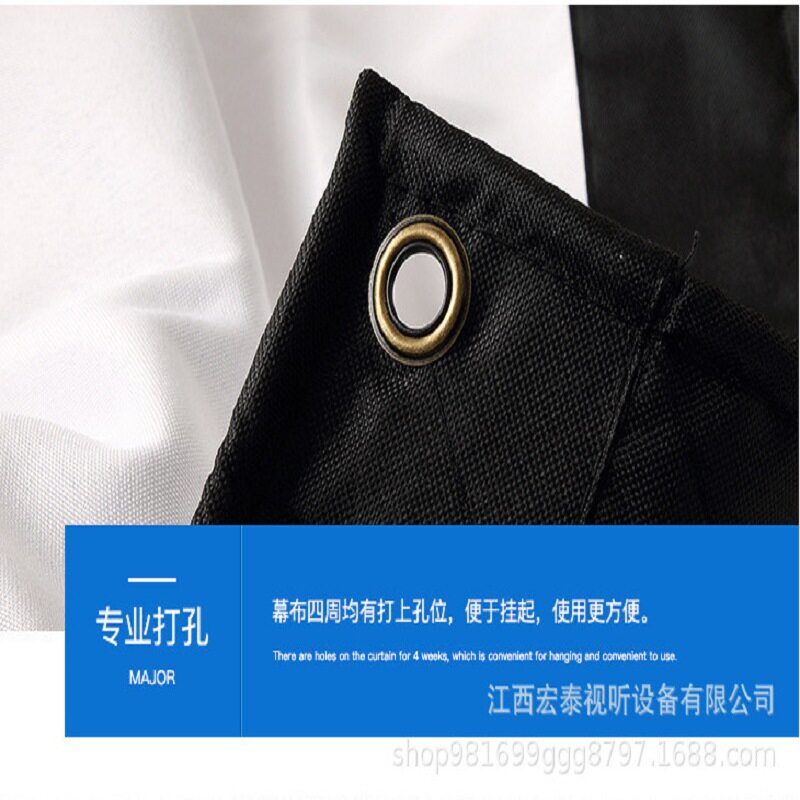 厂家100寸16:9 移动便携电影幕布可折叠户外软幕布投影白色投影幕