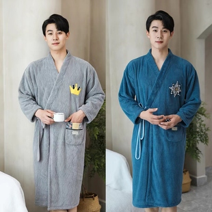 冬季男款浴巾浴袍可穿式速干吸水2025新款游泳洗完澡穿的裹巾男士