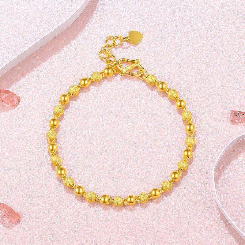 品越手女金色新叶手链送