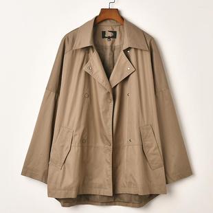 艾诺丝系列真品折扣尾货秋款立体剪裁设计感宽松咖色上衣