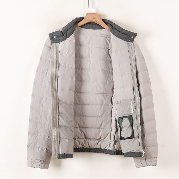 男装品牌折扣特价正品宽松时尚白鸭绒直筒羽绒服秋冬休闲外套