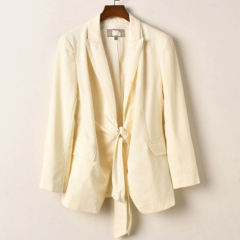 轻熟简约风系带西装外套女百搭修身休闲短外套时尚,女装/女士精品,西装,淘宝优惠券,粉丝福利购,淘宝优惠卷