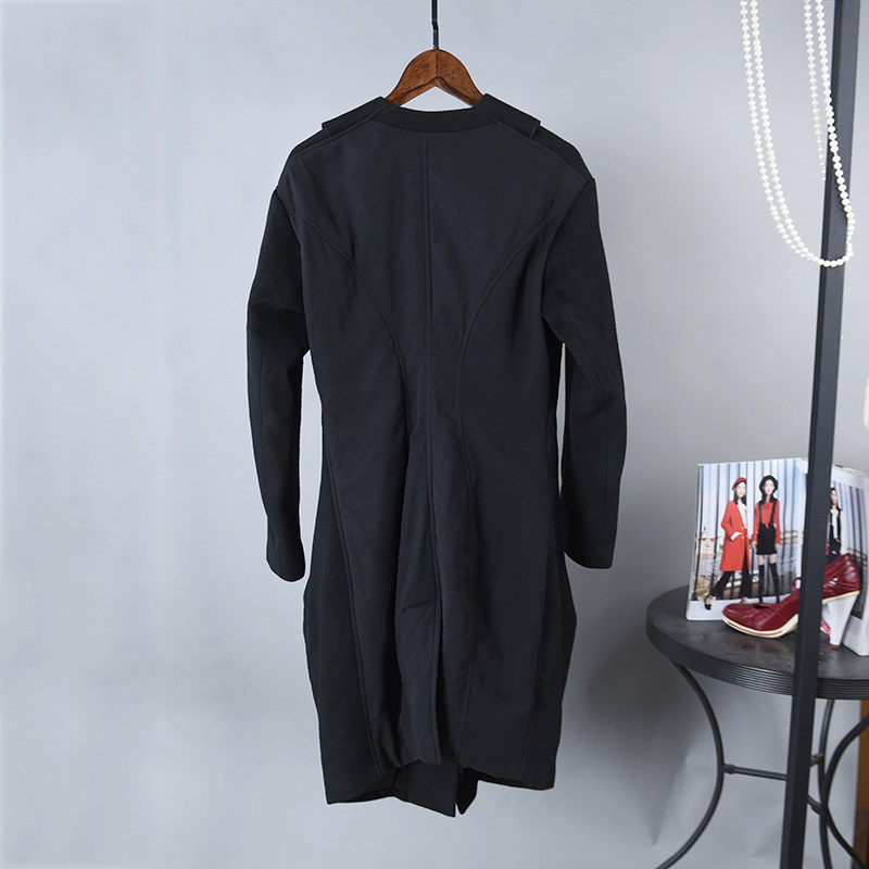 品牌折扣正品特价秋季新品羊毛时尚修身气质保暖中长款棉衣女