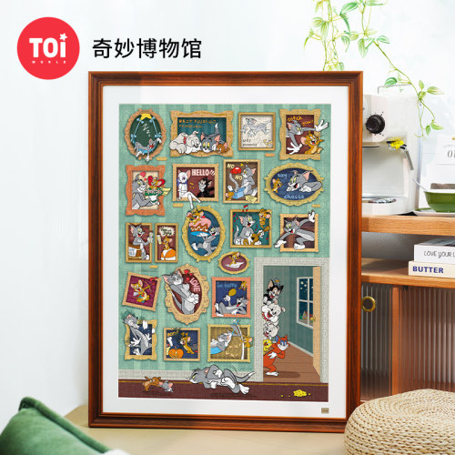 TOI图益拼图猫和老鼠成人版1000片平面解压手工diy玩具奇妙博物馆