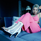 白色爵士舞专用鱼嘴高跟鞋 跳舞女 凉鞋 HEELS舞鞋 网纱短靴舞蹈鞋