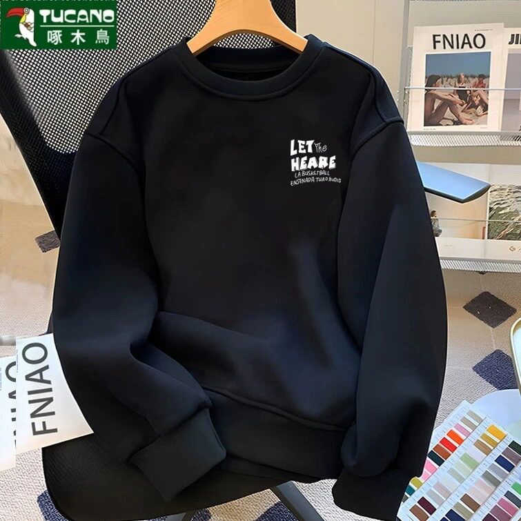 啄木鸟卫衣男款加绒加厚宽松