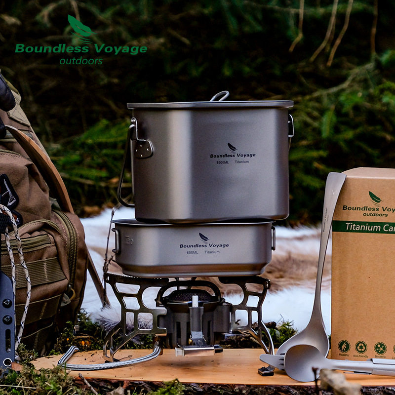 必唯纯钛钛锅套锅轻量折叠手柄户外炊具2合1锅具野营蒸锅饭盒煎锅,户外/登山/野营/旅行用品,套锅/户外炊具,淘宝优惠券,粉丝福利购,淘宝优惠卷