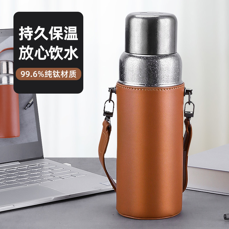 纯钛保温杯茶水分离便携户外运动水壶礼品商务旅行保温壶批发