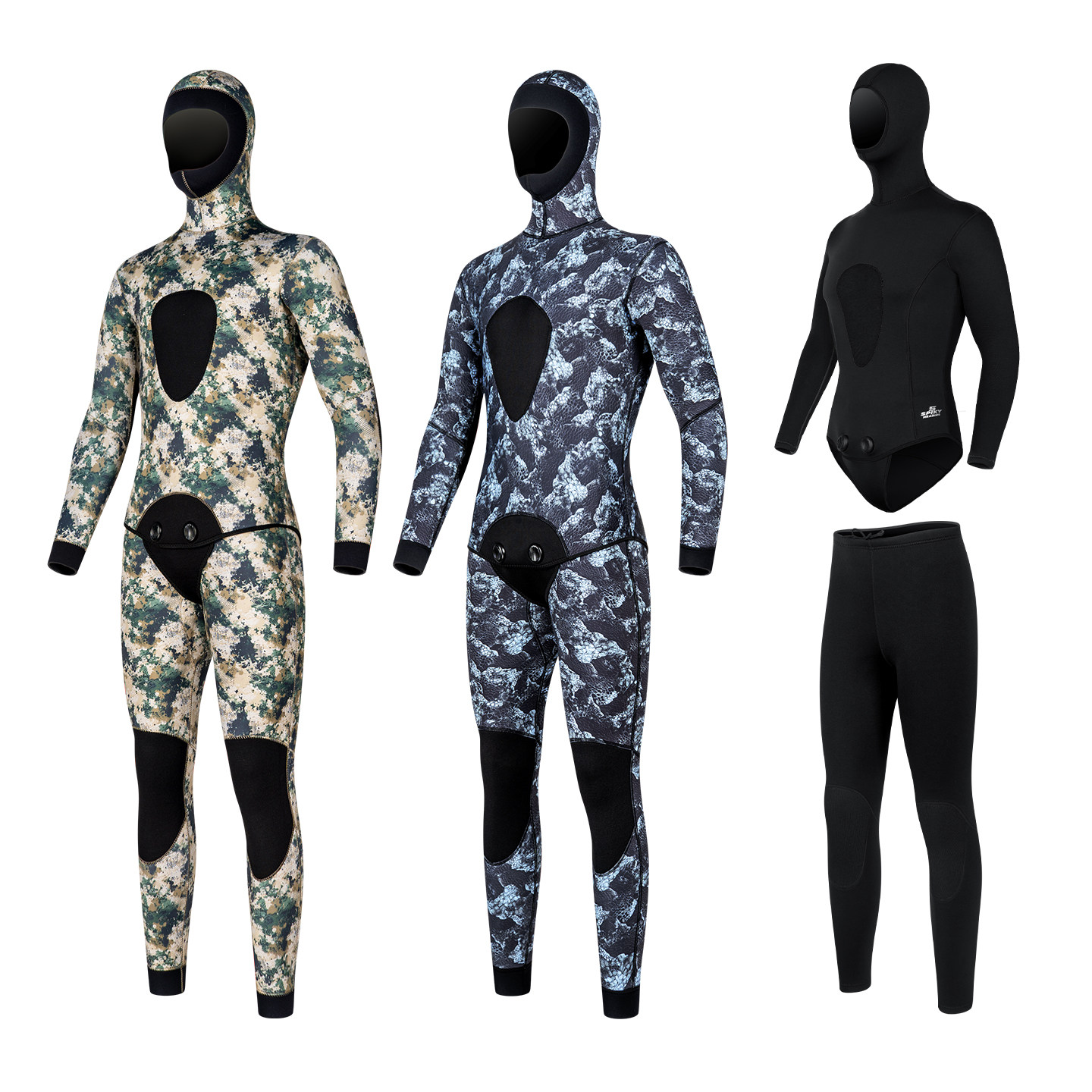 3mm5mm渔猎服成人潜水服男分体长袖保暖冲浪防寒浮潜自由潜冲浪衣