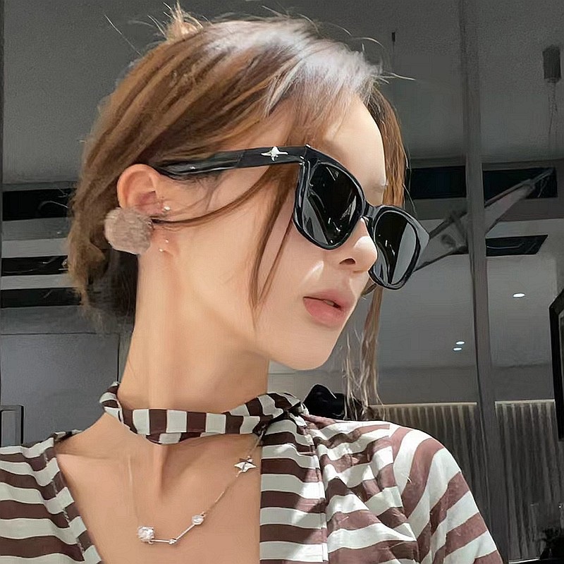大媛家Sunny 韩版方形男女圆脸墨镜大框显脸小防紫外线遮阳太阳镜