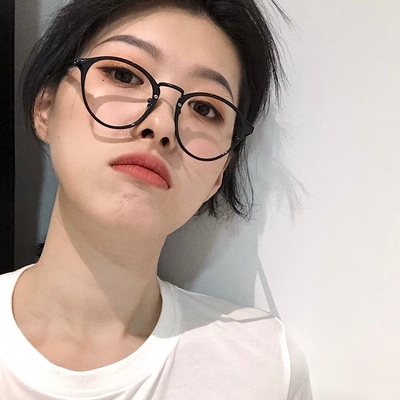 大媛家sunny顽童大人黑色框眼镜