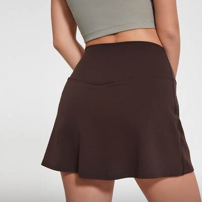 百搭高腰带内衬防走光运动短裙女轻盈透气网球裙健身瑜伽半身裙