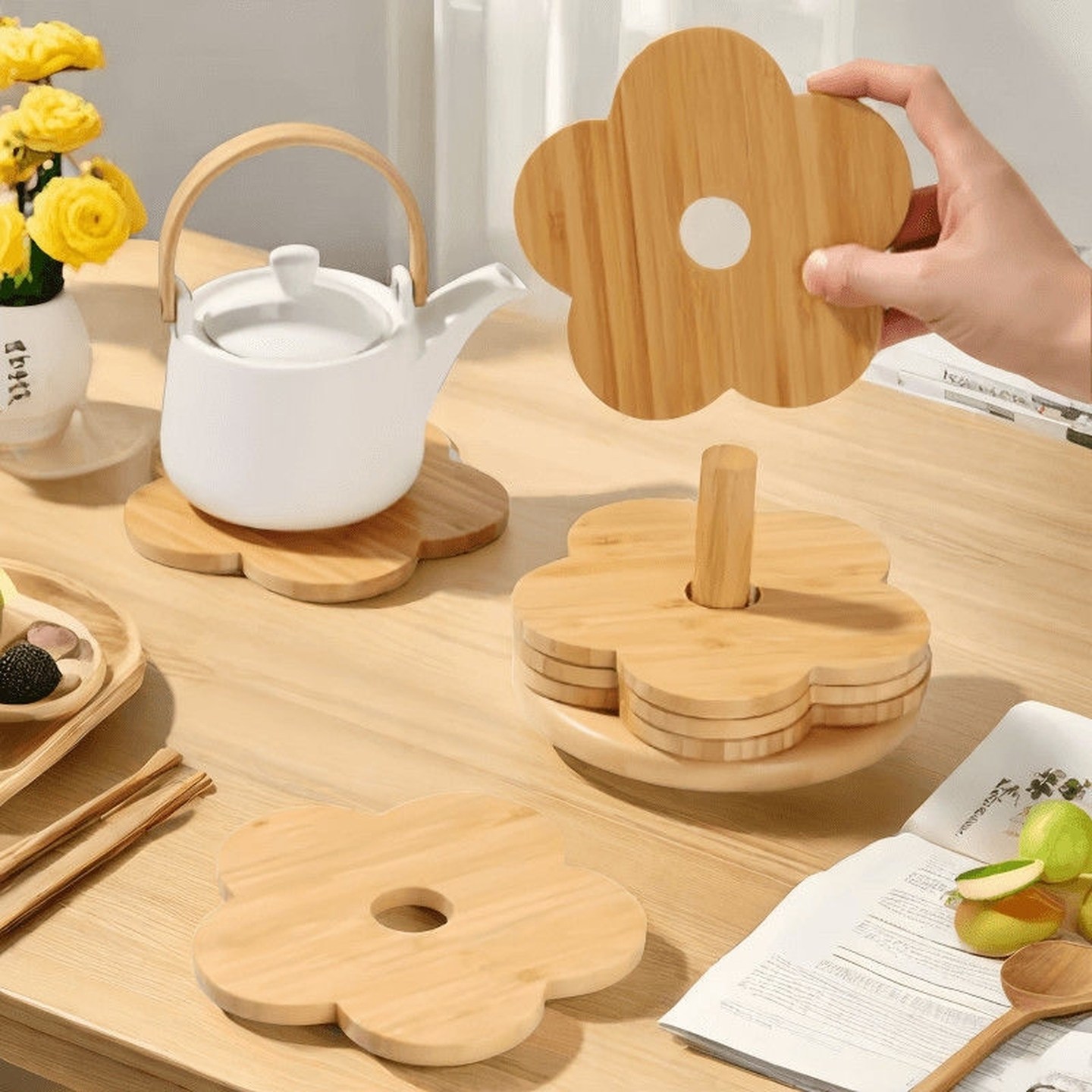 实木砂锅垫隔热家用防烫餐桌垫圆形杯垫碗垫盘子垫菜垫子防热中式,餐饮具,餐垫,淘宝优惠券,粉丝福利购,淘宝优惠卷