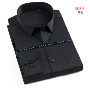 1018P32常年主推价优男士商务长袖条纹衬衫职业装作服白色衬衫图片