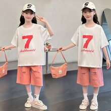 12岁女孩夏季套装流行搭配两件套设计感外出裤休闲衣服酷帅洋气