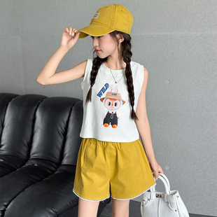 短裤 精致舒服儿童小众舒适衣服 上衣套装 女童夏甜美外穿夏新中裤
