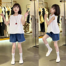 12岁女孩夏装套装外出服短裤洋气衣服舒服外穿潮牌酷炫女生潮酷