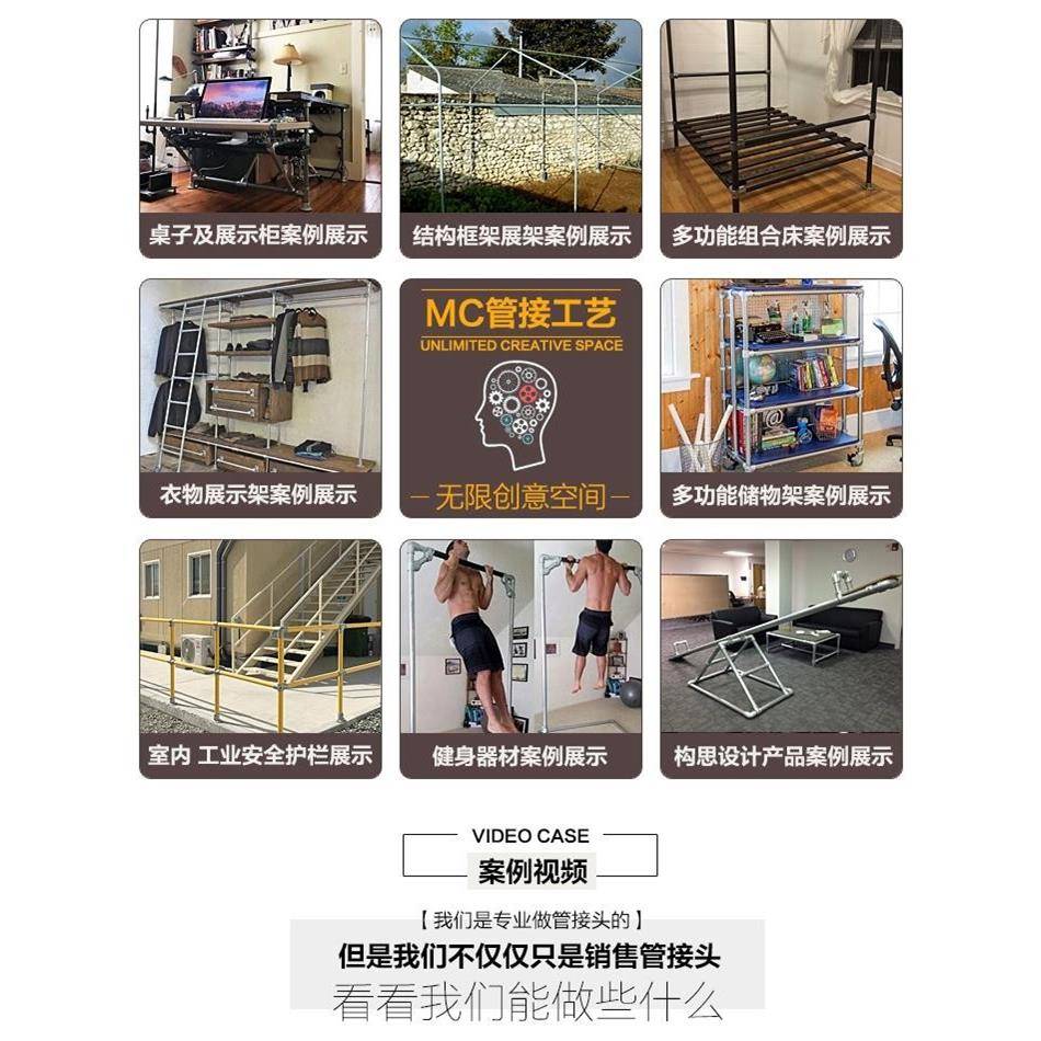 钢管接头连接器40方管连接镀锌配件钢管固定支架转角免焊接紧固件图片