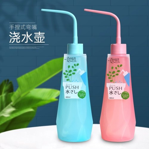 园艺浇水喷壶多肉浇水神器专用尖嘴弯嘴挤压式滴水壶日式小浇水壶
