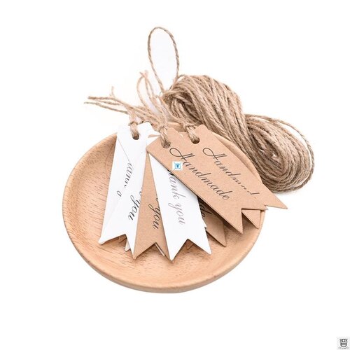 新品.. 100pcs/lot Packagiung Tags Handmade Hang Tag Kraft Pa