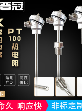 WRN/WZP-130/230 K型不锈钢热电偶PT100热电阻温度传感器高温探头