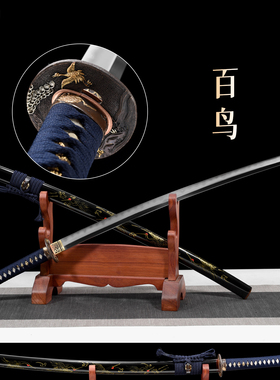 龙泉刀剑武士刃一体锻打收藏摆件手工锻打冷兵器未开刃