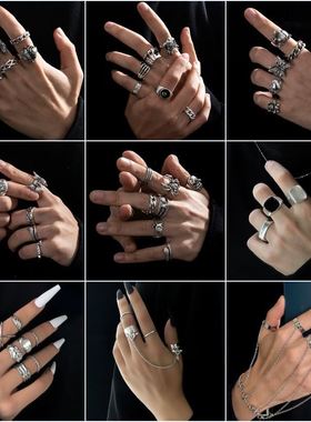 European and American trend skull serpentine ring欧美潮戒指