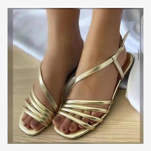 2021欧美时尚拖鞋女凉鞋Fashion Flat Sandals For Ladies Shoes