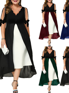 345XL large size irregular women's fat MM dress大码不规则裙