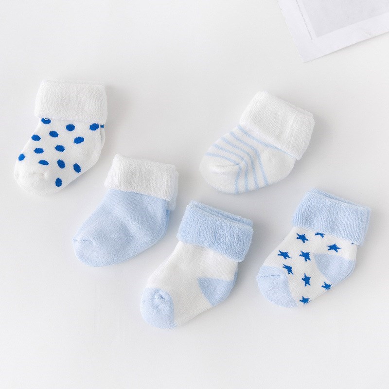 BYL Baby Socks Kids Newborn Cotton 5packs ISDD 宝宝袜子