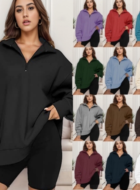 women fleeces coat casual ladies sports tops秋冬运动衫卫衣女