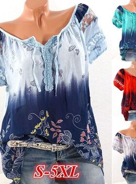 S-5XL Plus size Blouse Women Casual Top ladies Shirts Loose