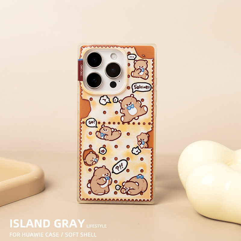 灰岛 苏打饼干方形磁吸手机壳 双层印花 适用于苹果iPhone1