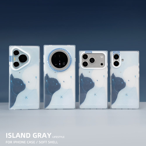 灰岛 鼻尖心动钻石方形手机壳 双层印花 适用于苹果iPhone17 16 15 14 ProMax 华为Mate60 pura70Pro原创设计