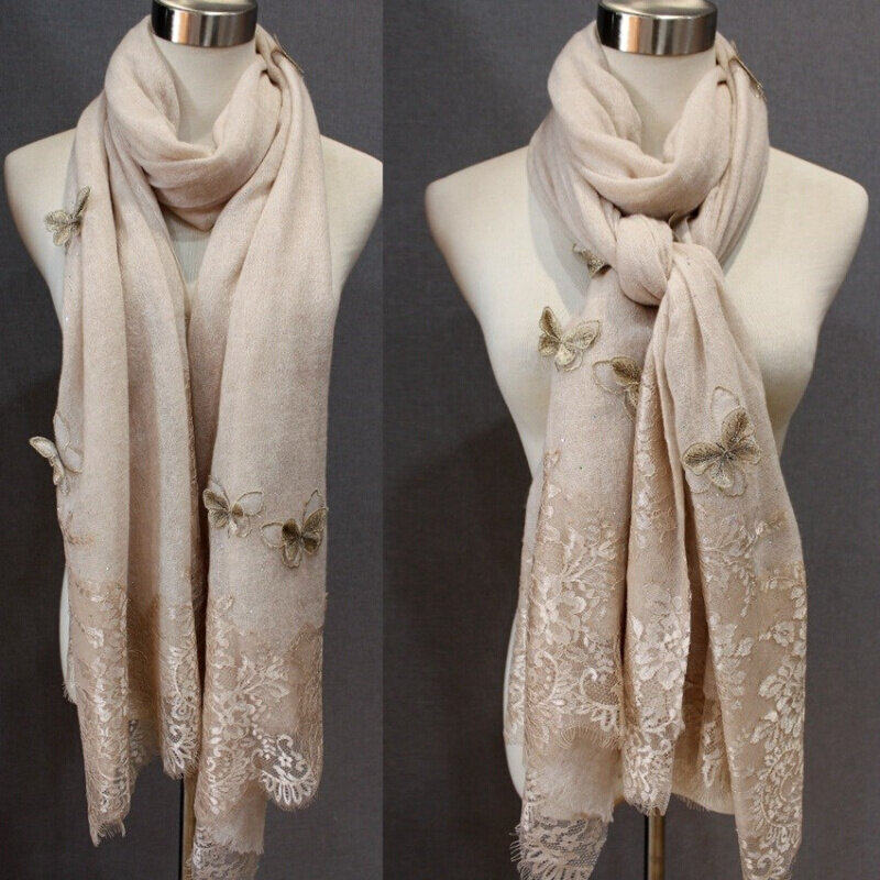 极速Wool Scarf for Women Winter Scarves Wraps ShawlV neckerc