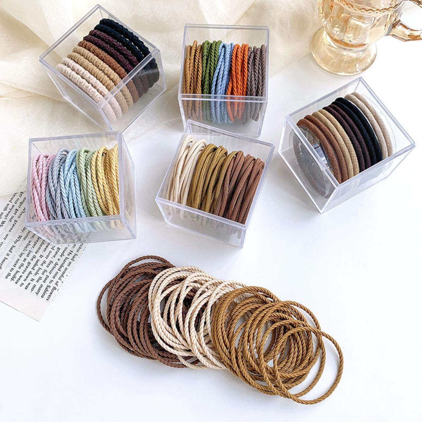 高弹力不伤发头绳50根装