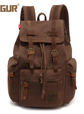 New fashion men's backpack vintage canvas backpack