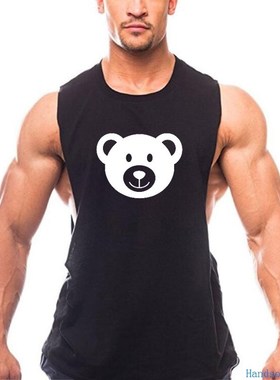 肌肉背心男tanktop men Man Singlet stringer Vest深v背心男棉夏