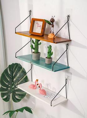 solid wood wall shelf dormitory living room partition