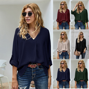 Women Loose size Blouse Shirts Top Plus 4XL Casual ladies