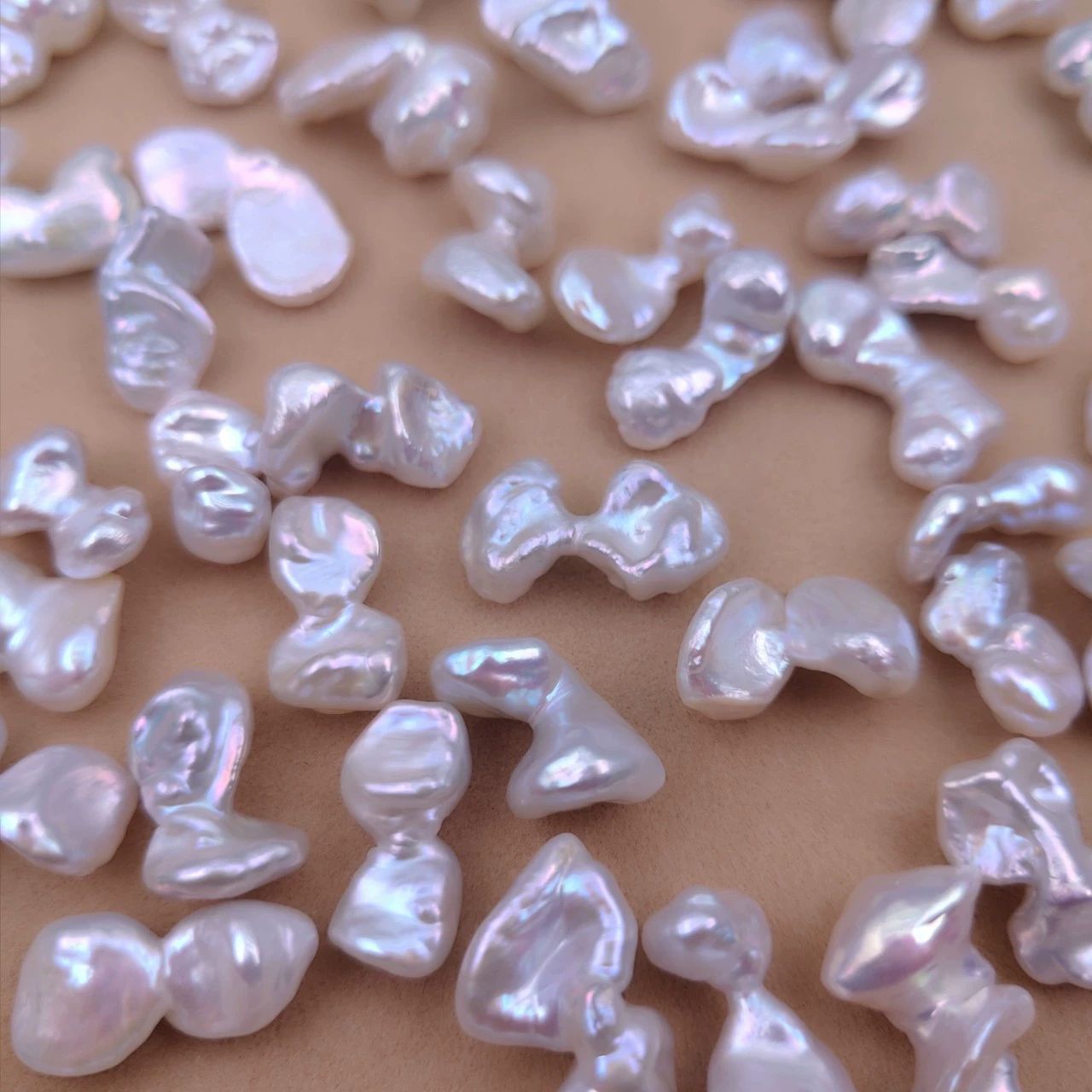 天然蝴蝶结碎银子巴洛克异形散珠淡水珍珠diy饰品手工配件