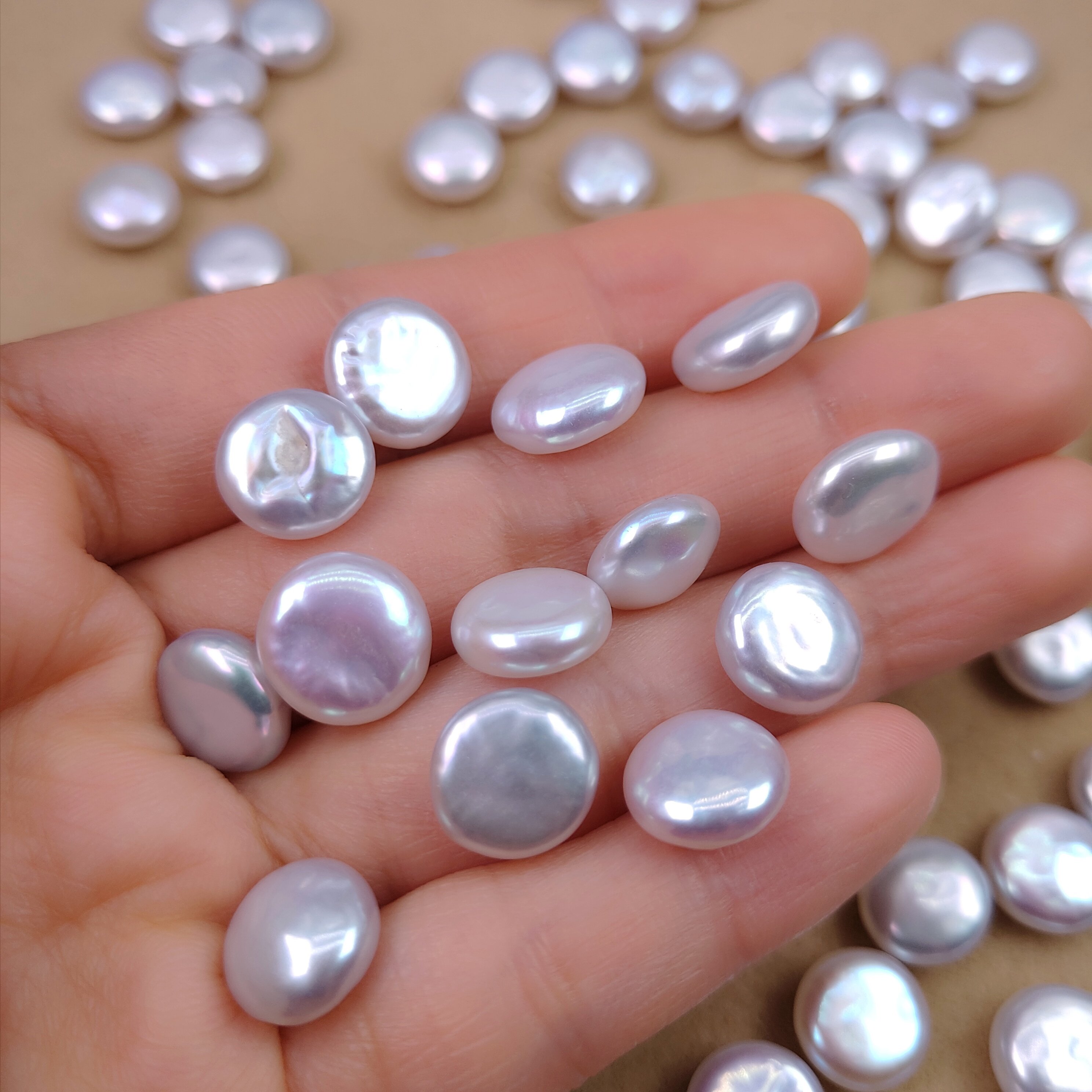 9-10强光小纽扣扁圆形隔片隔珠天然淡水珍珠散珠diy手工饰品材料,珠宝/钻石/翡翠,裸珠,淘宝优惠券,粉丝福利购,淘宝优惠卷