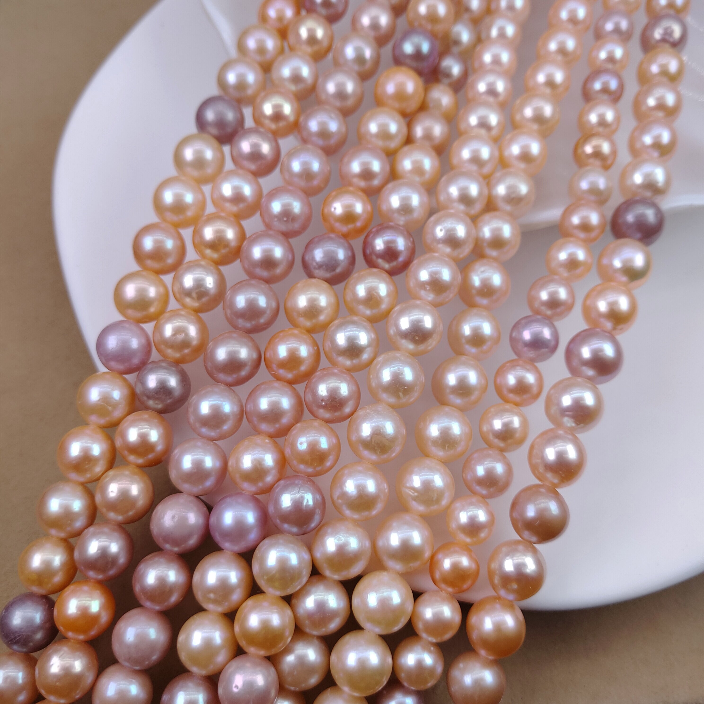 糖果色天然淡水珍珠8-9mm项链手链半成品近圆彩色散珠diy手工配件,珠宝/钻石/翡翠,裸珠,淘宝优惠券,粉丝福利购,淘宝优惠卷