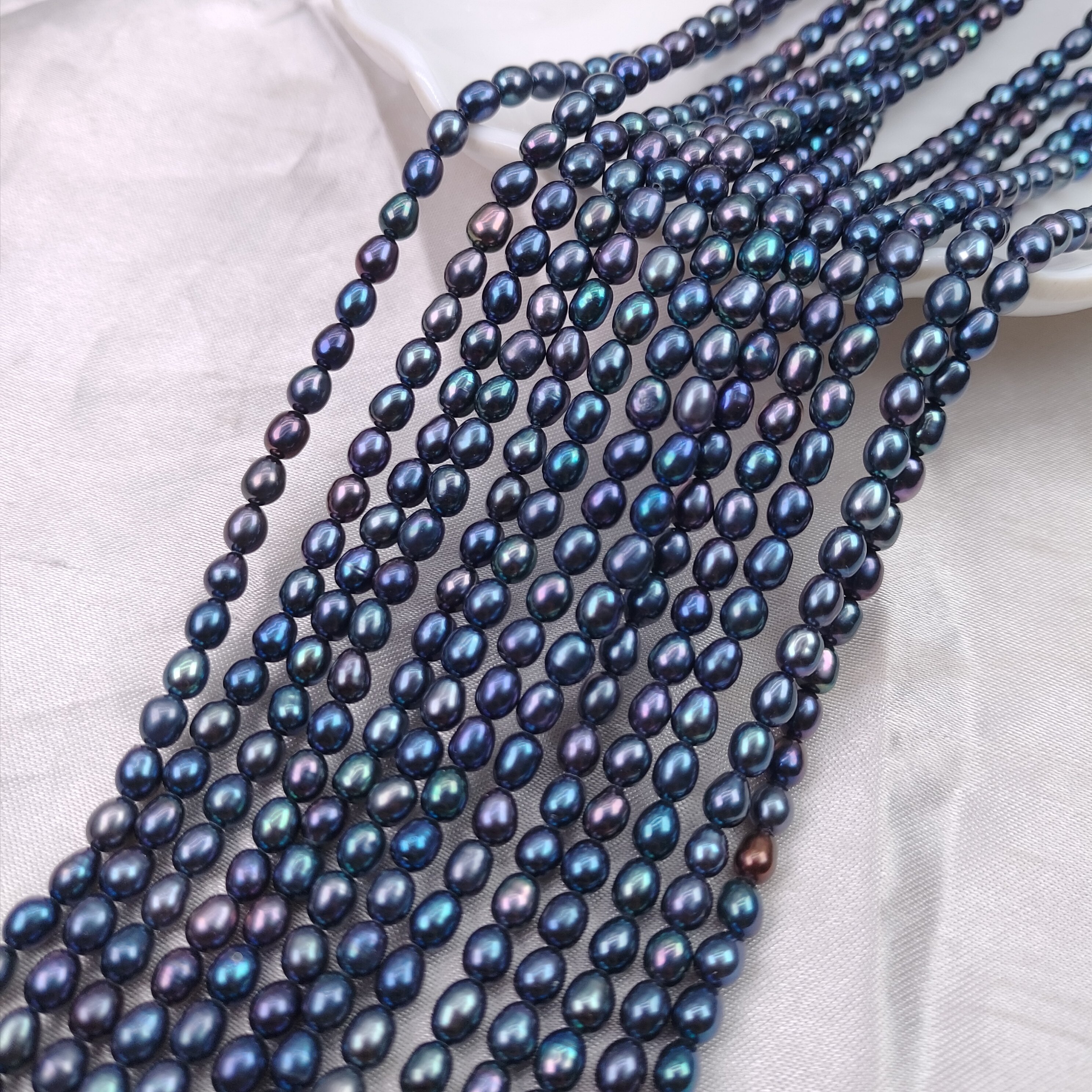 黑色3-4强光米珠近圆珍珠水滴形小米珠diy手工项链手链饰品材料,珠宝/钻石/翡翠,裸珠,淘宝优惠券,粉丝福利购,淘宝优惠卷